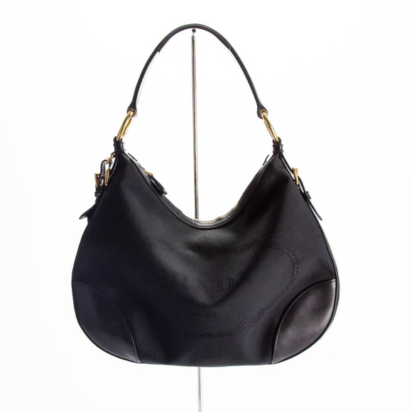 Prada Handbags - *SOLD* Prada Black Canvas Hobo Bag